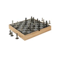 Jeu d'échecs en zinc multicolore, 36 x 36 x 6 cm | Copain