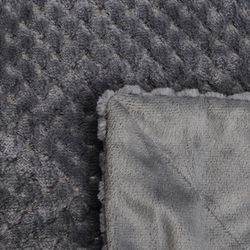 CHESS-Couverture en polyester anthracite, 130x170 cm