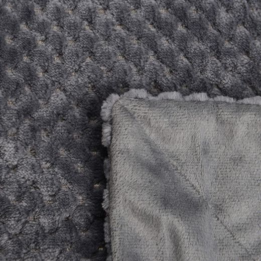 CHESS-Couverture en polyester anthracite, 130x170 cm