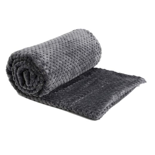 CHESS-Couverture en polyester anthracite, 130x170 cm