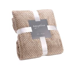 CHESS-Taupe polyester blanket, 130x170 cm