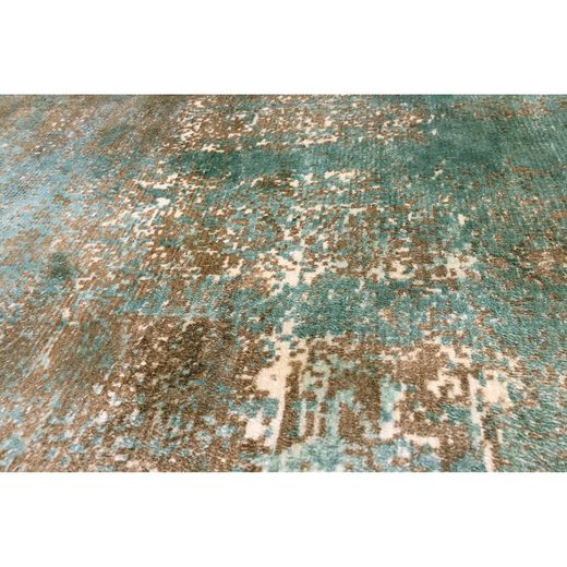 ALENA-Grönt och brunt tusentals patina tryck viskosmatta, 300x200 cm