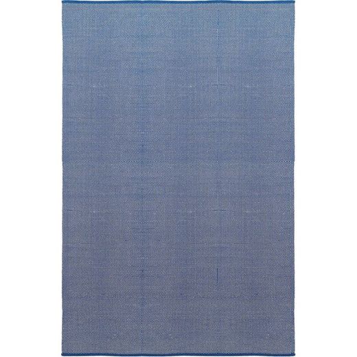 Dywan w 100% z recyklingu PET, niebieski i naturalny, 200 x 300 cm