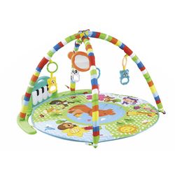 Aktivitetsmatta i flerfärgad polyeten, 76x78x49 cm | Fitness Piano