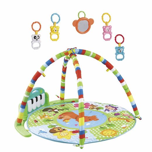 Aktivitetsmatta i flerfärgad polyeten, 76x78x49 cm | Fitness Piano