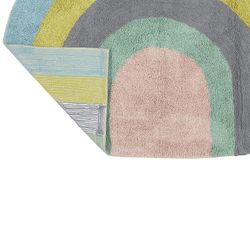 Alfombra de Algodón Orgánico Arcoíris Multicolor, 90x120 cm