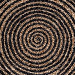 Alfombra de algodón en beige, 180 x 180 x 1 cm | Leandra