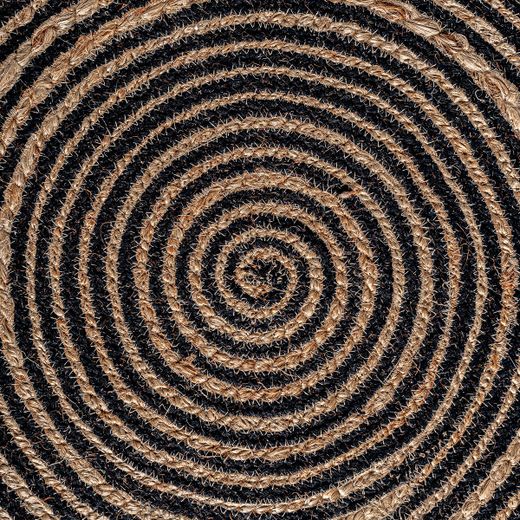 Alfombra de algodón en beige, 180 x 180 x 1 cm | Leandra