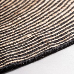 Alfombra de algodón en beige, 180 x 180 x 1 cm | Leandra