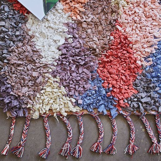 Alfombra de Algodón Orgánico Multicolor 70x140 cm