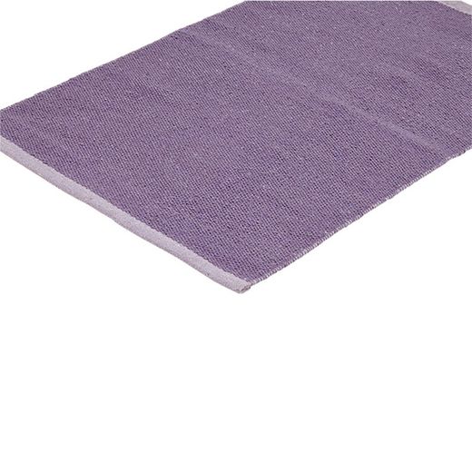 Recycled cotton rug purple, 60x90 cm