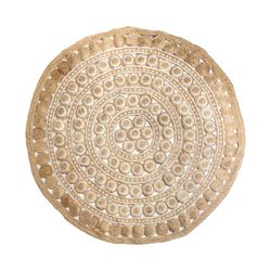 Tappeto in canapa Zulai Beige, Ø250x1cm