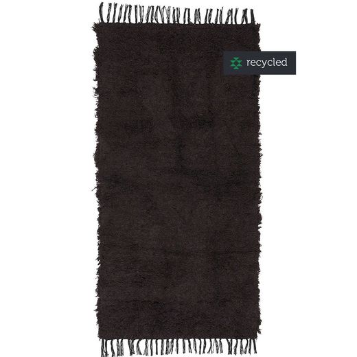 Alfombra de Lino Reciclado Marrón 70x140 cm