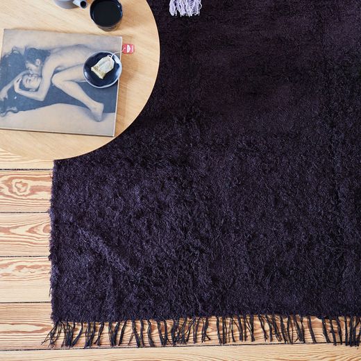 Alfombra de Lino Reciclado Marrón 70x140 cm