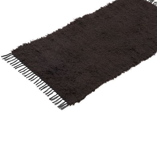 Alfombra de Lino Reciclado Marrón 70x140 cm