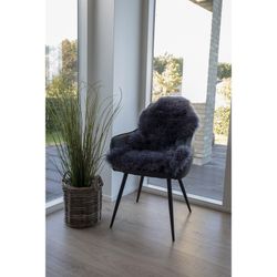 Lambskin rug in grey, 85 x 50 x 5 cm | Lambskin