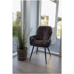 Lammeskindstæppe i brunt, 85 x 50 x 5 cm | Lammeskind