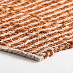 Alfombra de yute en marrón, 300 x 200 x 1 cm | Kalhid