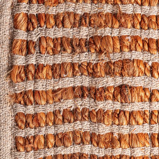 Alfombra de yute en marrón, 300 x 200 x 1 cm | Kalhid