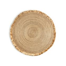 Alfombra de yute en natural, Ø 260 x 1 cm | Kisai