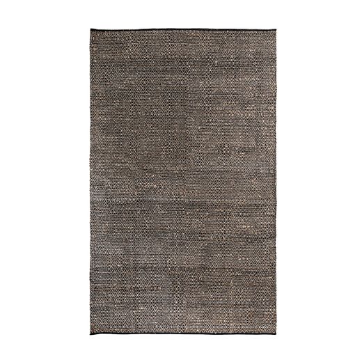 Alfombra de yute en negro, 310 x 200 x 1 cm | Elara