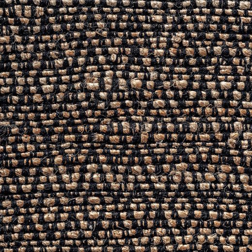 Alfombra de yute en negro, 310 x 200 x 1 cm | Elara