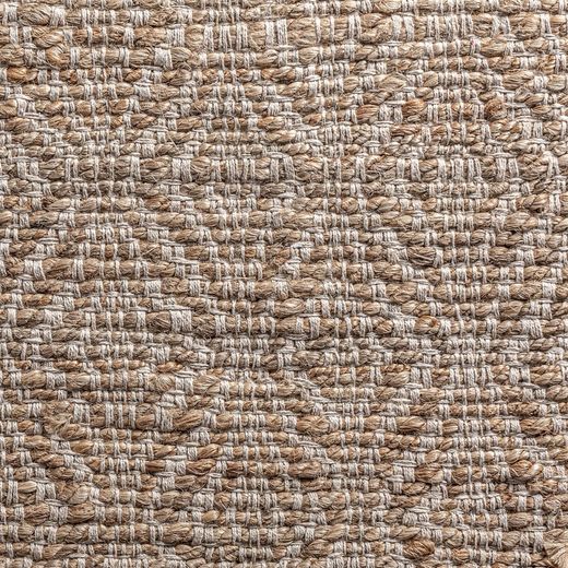 Jute and cotton rug in beige, 310 x 200 x 1 cm | Aliena