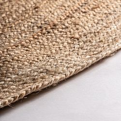 Χαλί από γιούτα σε καφέ χρώμα, Ø 182 x 1 cm | Ebba