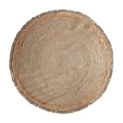 Edna jute rug in brown, 220 x 220 x 1 cm