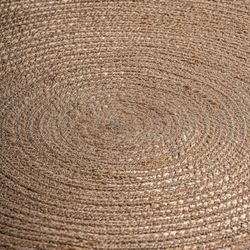 Edna jute rug in brown, 220 x 220 x 1 cm