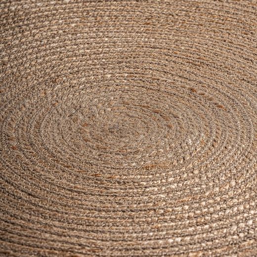 Edna jute rug in brown, 220 x 220 x 1 cm