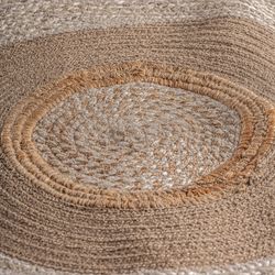 Alfombra Ela de yute en marrón, 220 x 220 x 1 cm