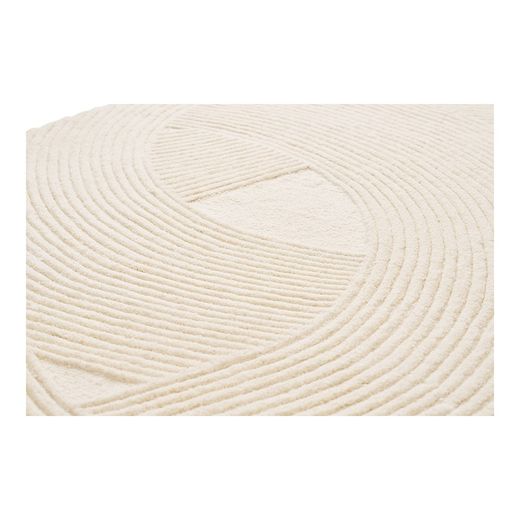 Rectangular wool rug in ivory, 230 x 160 x 1 cm | Pune