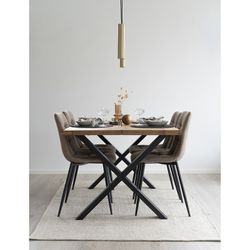 Rektangulært tæppe af genbrugsplast i sand, 200 x 140 x 1 cm | Minorca