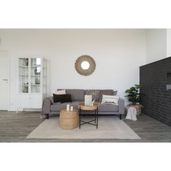 Rektangulært tæppe af genbrugsplast i sand, 200 x 140 x 1 cm | Minorca