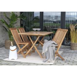 Rektangulært tæppe af genbrugsplast i sand, 200 x 140 x 1 cm | Minorca