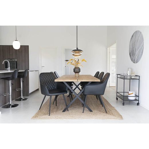 Rectangular jute rug in natural, 240 x 180 x 1 cm | Bombay