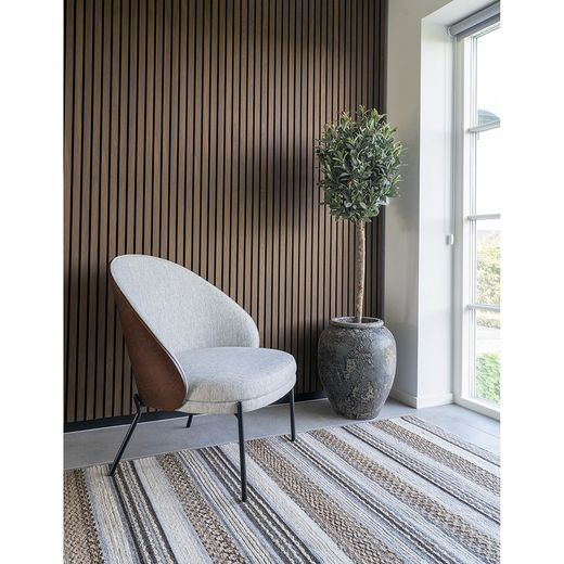 Rectangular jute and wool rug in natural, 230 x 160 x 1 cm | Morena