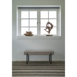 Rectangular jute and wool rug in natural, 230 x 160 x 1 cm | Morena