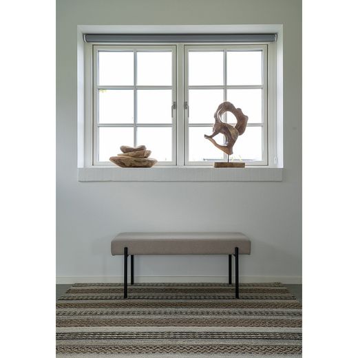 Rectangular jute and wool rug in natural, 230 x 160 x 1 cm | Morena