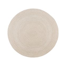 Tapete redondo de plástico reciclado de areia, 120 x 120 x 1 cm | Minorca