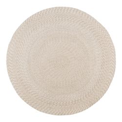Round recycled plastic sand rug, 180 x 180 x 1 cm | Menorca