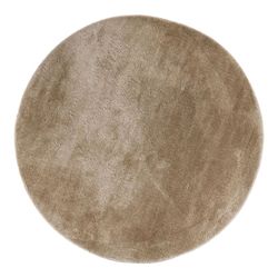 Round woven rug in beige, 160 x 160 x 1 cm | Miami
