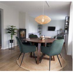 Rundt jute tæppe i natur, 180 x 180 x 1 cm | Bombay