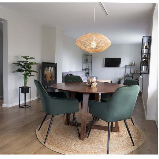 Rundt jute tæppe i natur, 180 x 180 x 1 cm | Bombay