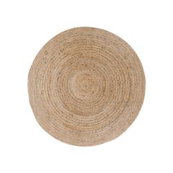 Tapete redondo de juta natural, 90 x 90 x 1 cm | Bombaim