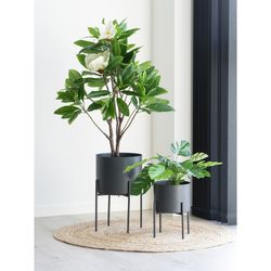 Tapete redondo de juta natural, 90 x 90 x 1 cm | Bombaim