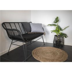 Tapete redondo de juta natural, 90 x 90 x 1 cm | Bombaim