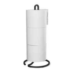 Almacenamiento papel higiénico Squire negro, Ø17x37cm