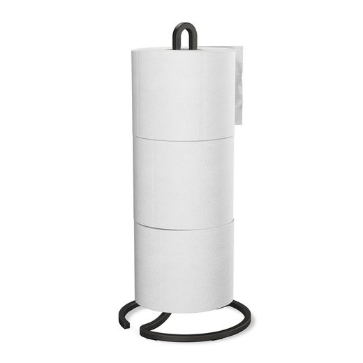 Almacenamiento papel higiénico Squire negro, Ø17x37cm